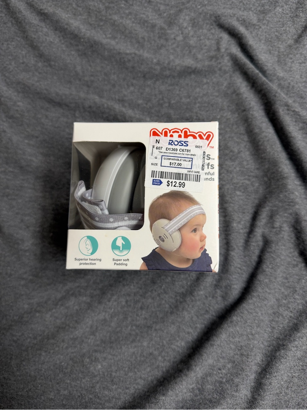 Baby Over-Ear Hearing Protectors - Gray